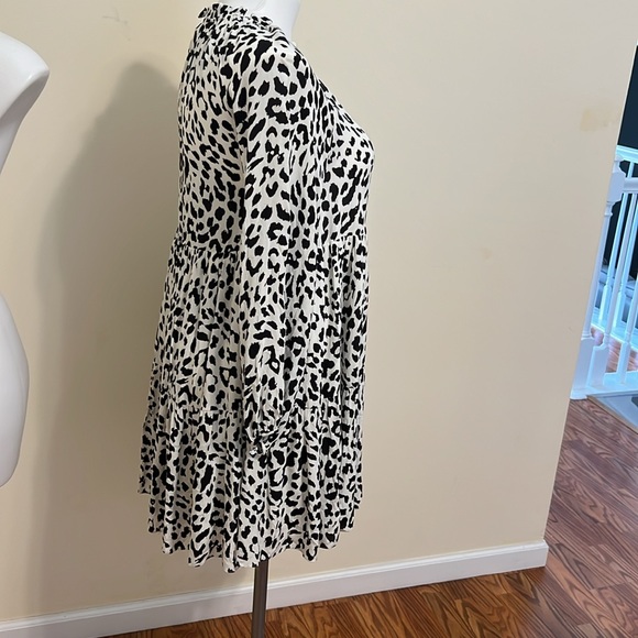 Yumi Kim Chic Black and White Leopard Print ivory aura maternity Dress size M - Picture 4 of 11